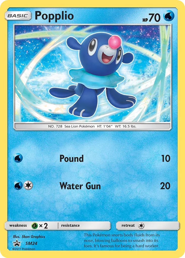 2017 SM Black Star Promos Popplio #SM03 card image