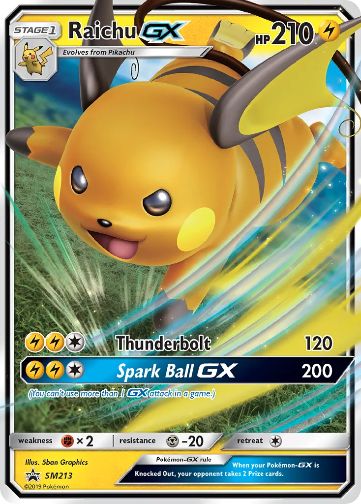 2017 SM Black Star Promos Raichu-GX #SM213 card image