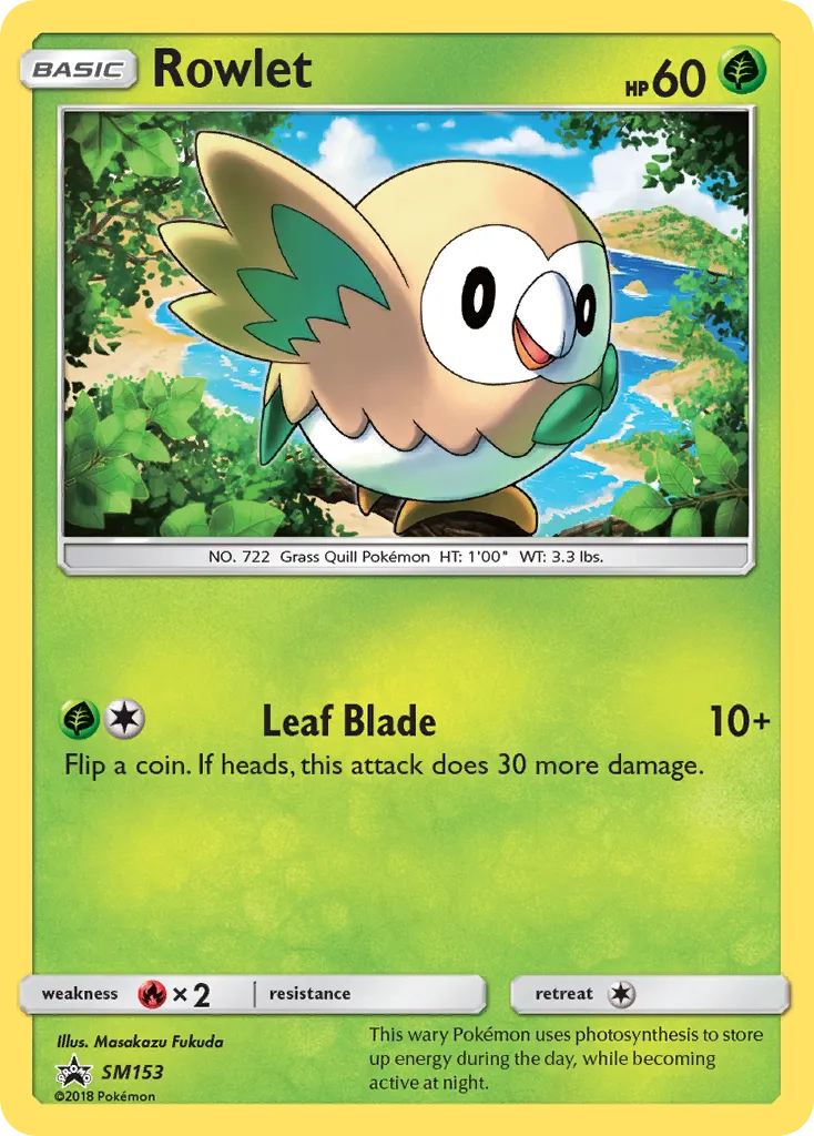 2017 SM Black Star Promos Rowlet #SM01 card image