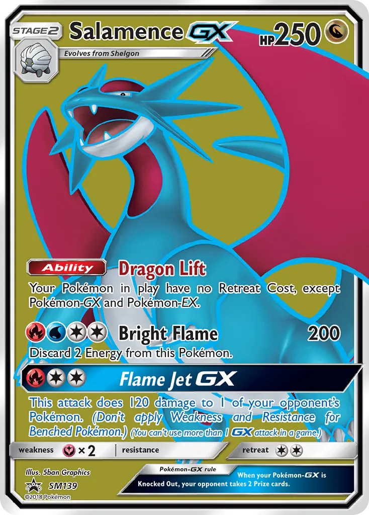 2017 SM Black Star Promos Salamence-GX #SM139 card image