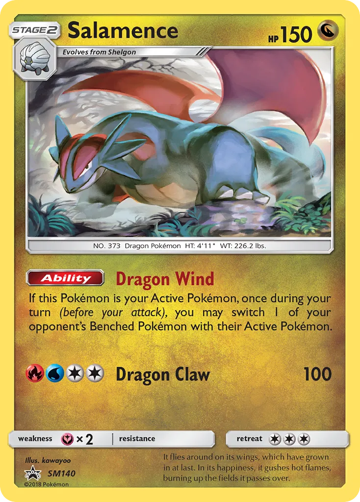 2017 SM Black Star Promos Salamence #SM140 card image