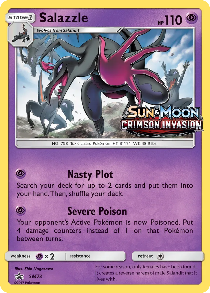 2017 SM Black Star Promos Salazzle #SM73 card image