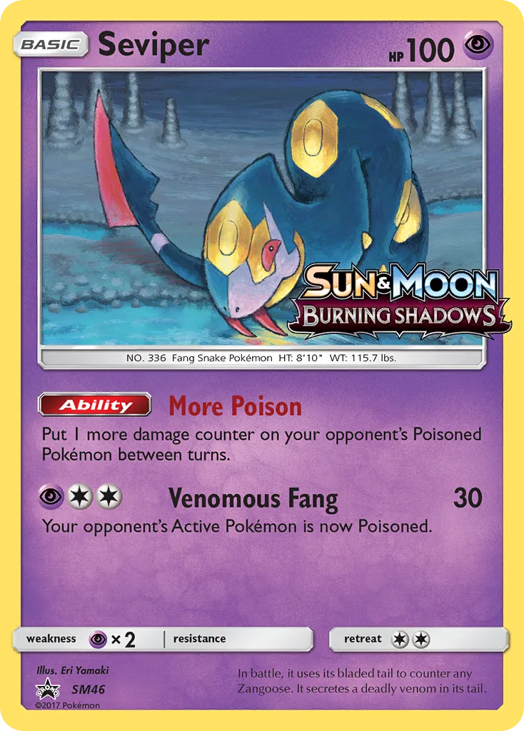 2017 SM Black Star Promos Seviper #SM46 card image