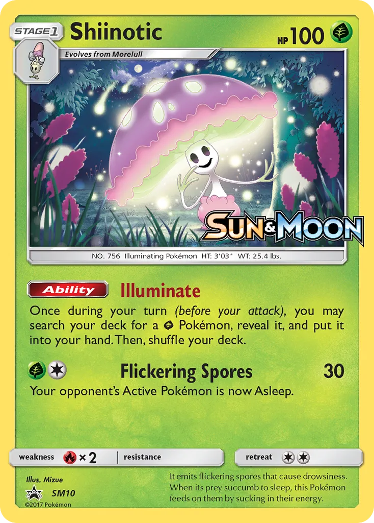 2017 SM Black Star Promos Shiinotic #SM10 card image