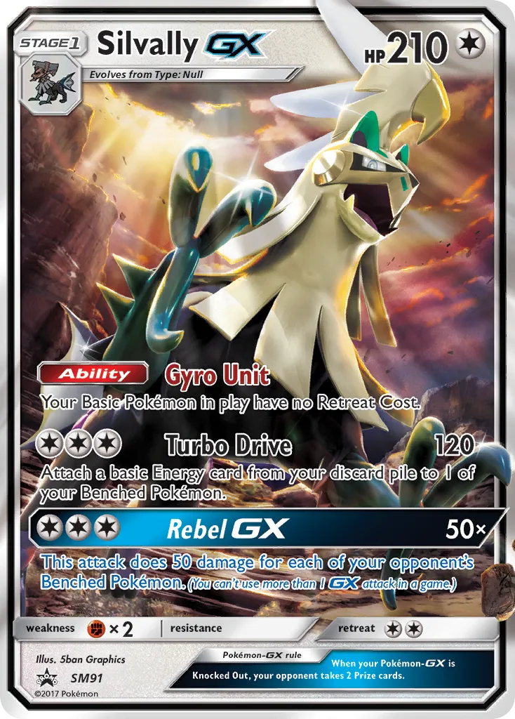 2017 SM Black Star Promos Silvally-GX #SM91 card image