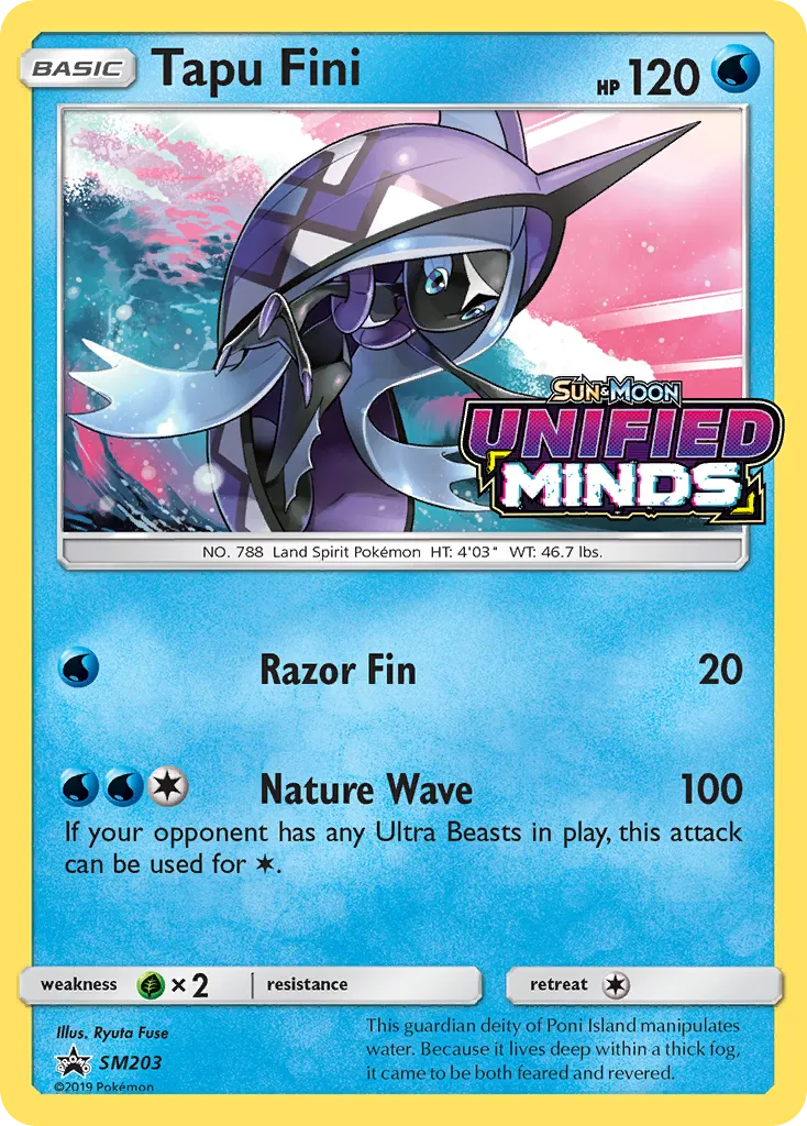 2017 SM Black Star Promos Tapu Fini #SM92 card image
