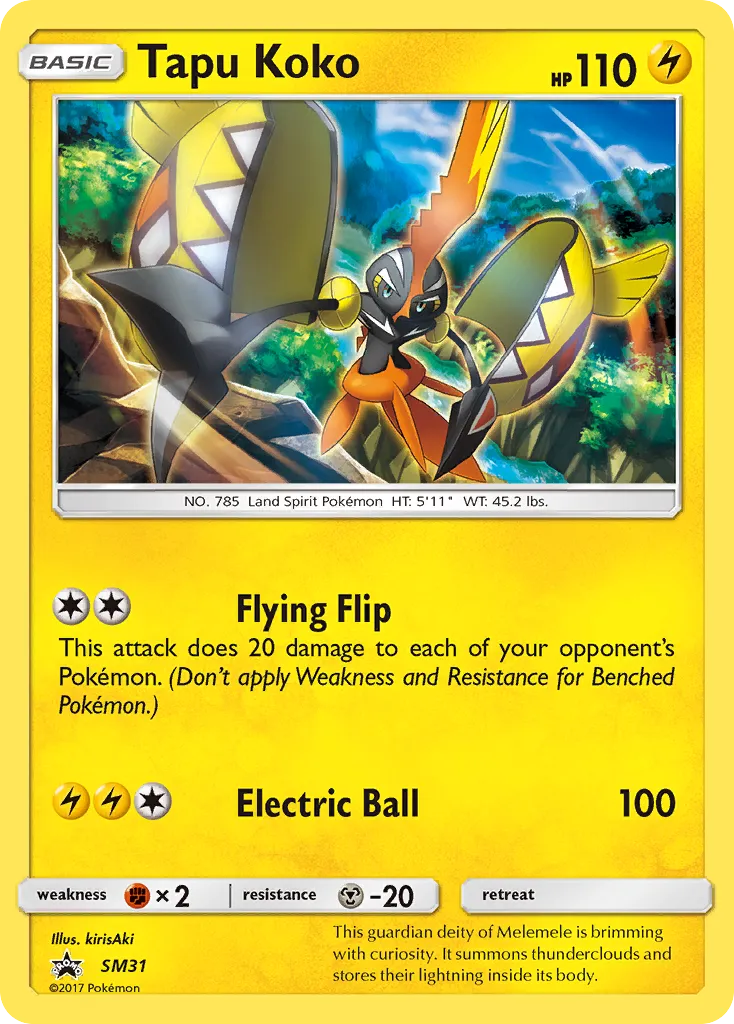 2017 SM Black Star Promos Tapu Koko #SM30 card image