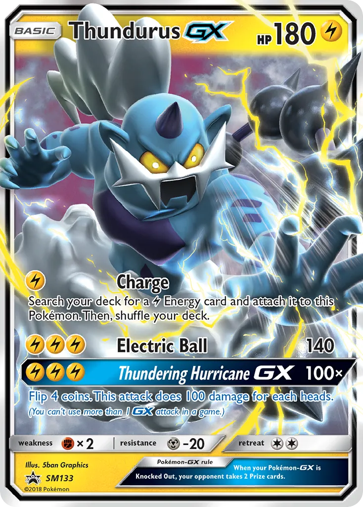 2017 SM Black Star Promos Thundurus-GX #SM133 card image