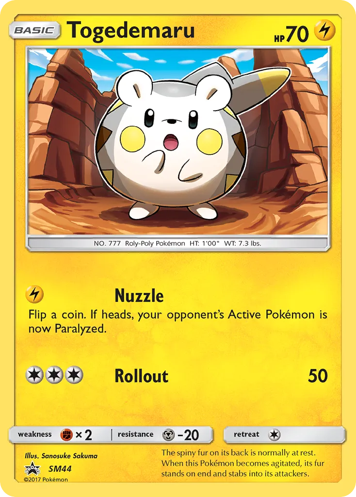 2017 SM Black Star Promos Togedemaru #SM44 card image