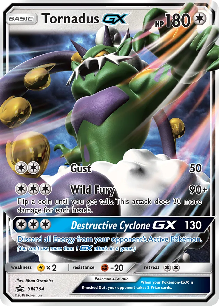 2017 SM Black Star Promos Tornadus-GX #SM134 card image