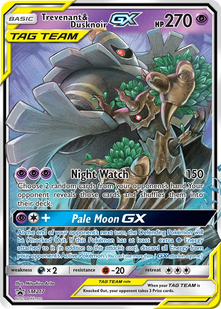 2017 SM Black Star Promos Trevenant & Dusknoir-GX #SM217 card image