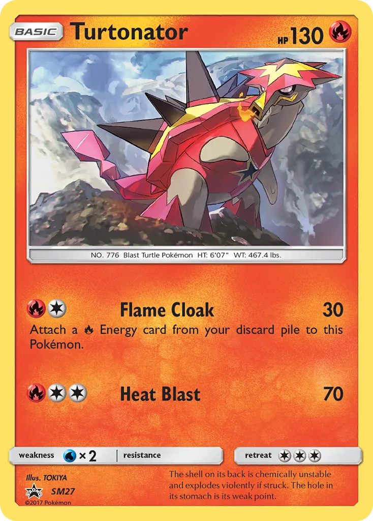 2017 SM Black Star Promos Turtonator #SM27 card image
