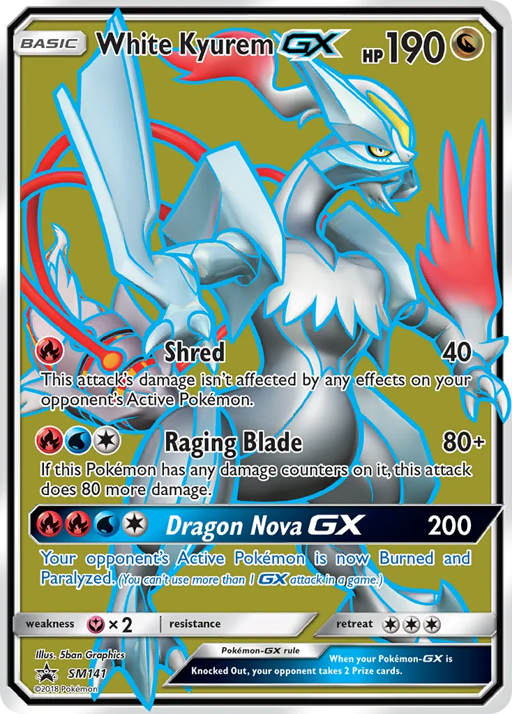 2017 SM Black Star Promos White Kyurem-GX #SM141 card image
