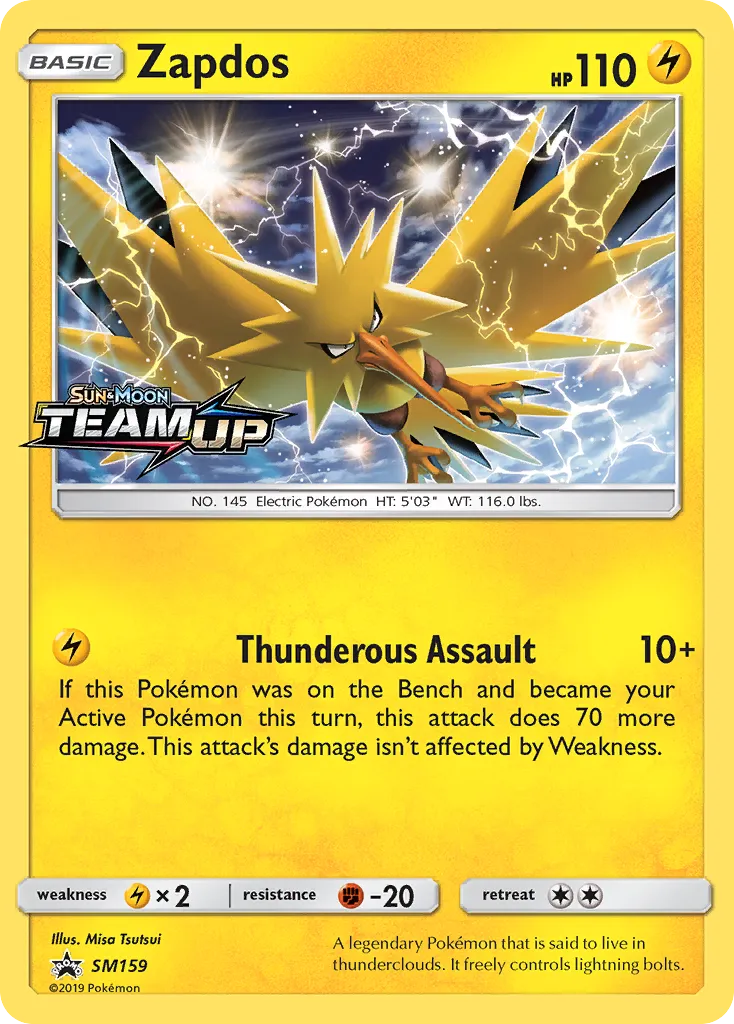 2017 SM Black Star Promos Zapdos #SM145 card image