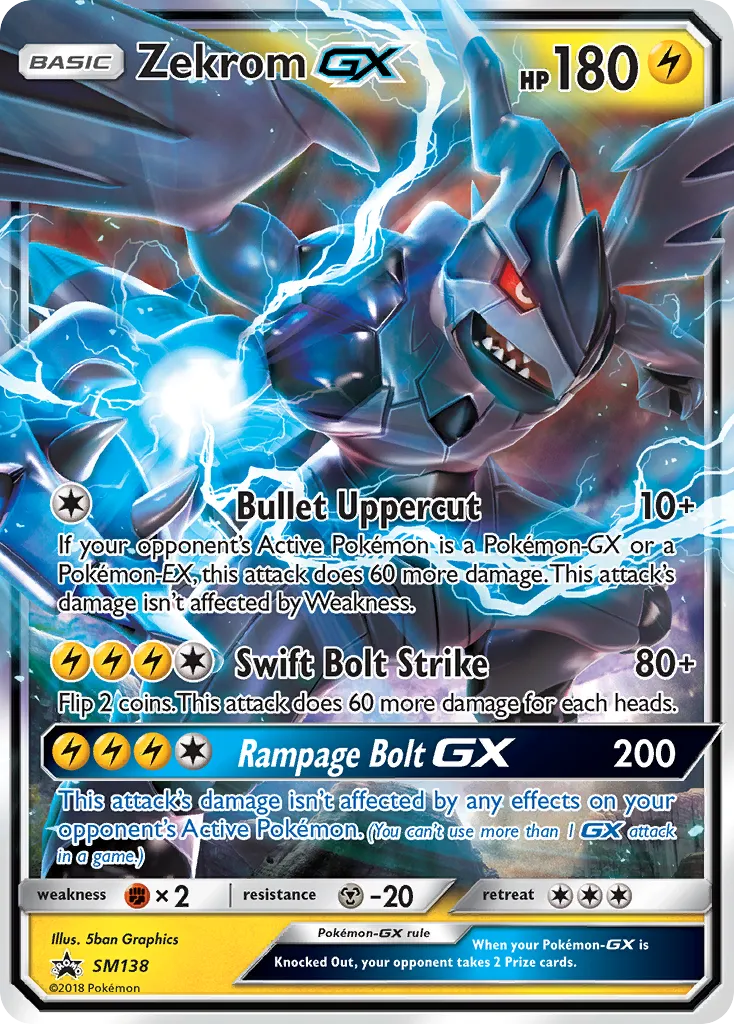 2017 SM Black Star Promos Zekrom-GX #SM138 card image