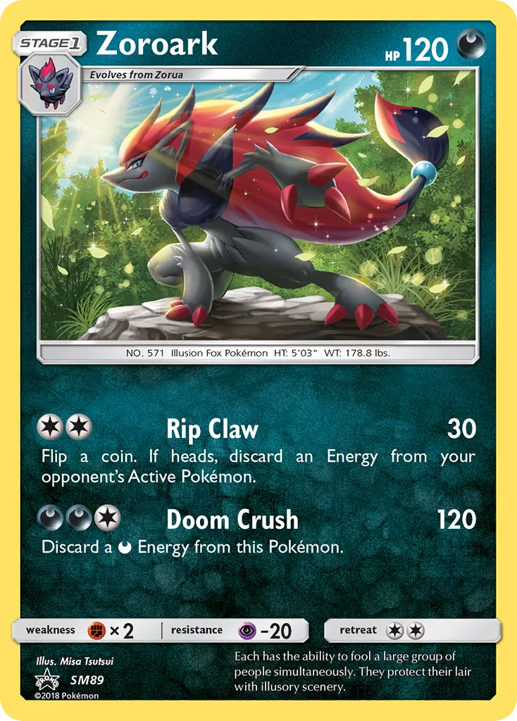 2017 SM Black Star Promos Zoroark #SM89 card image