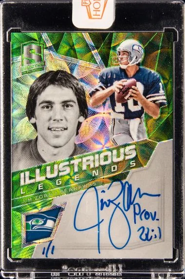 2017 Spectra Jim Zorn - Panini Encased Illustrious Legends Neon Green #Il-JZ card image