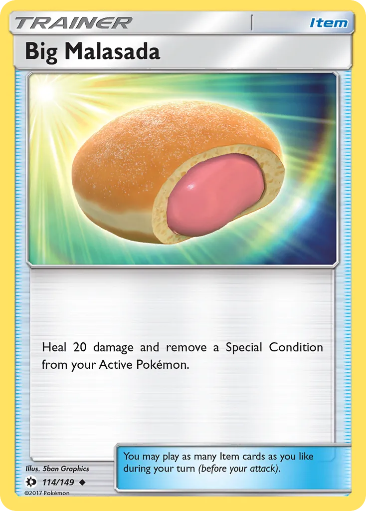 2017 Sun & Moon Big Malasada Uncommon #114/149 Uncommon card image