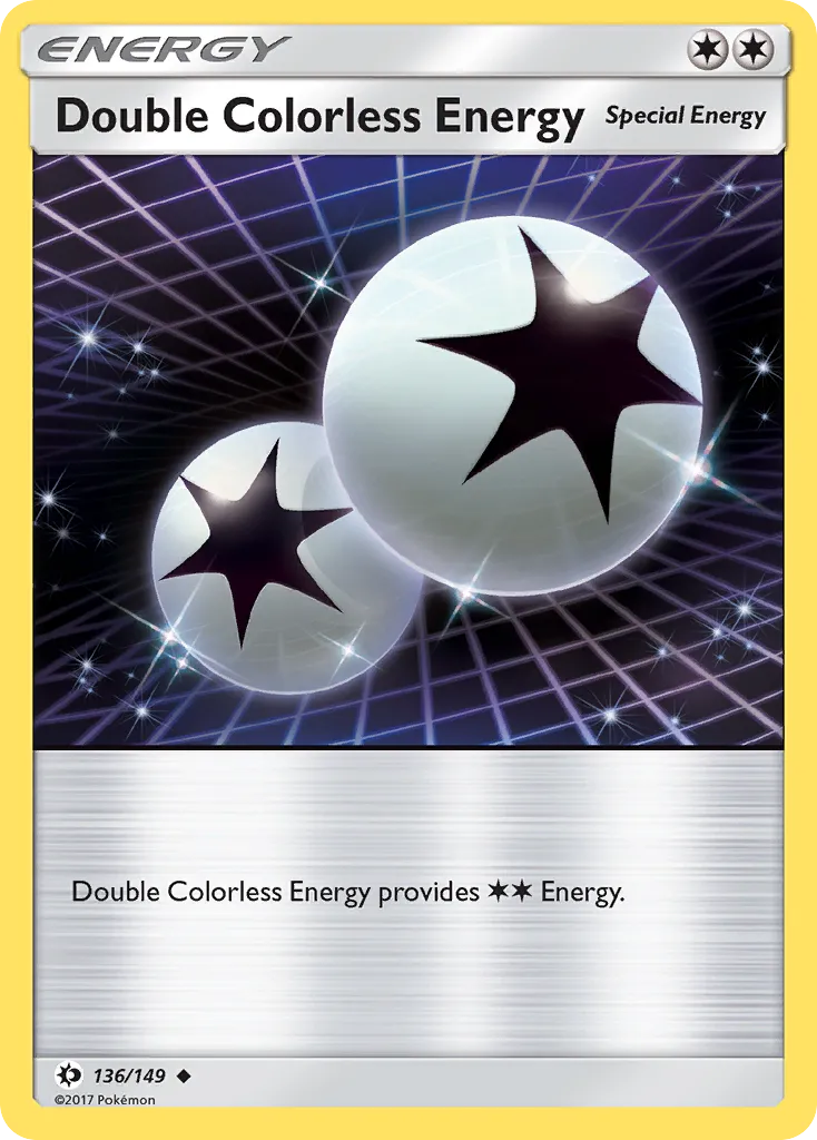 2017 Sun & Moon Double Colorless Energy #136/149 Uncommon card image