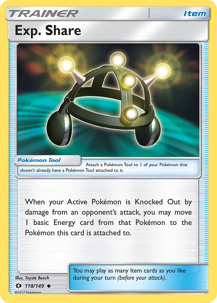 2017 Sun & Moon Exp. Share Uncommon #118/149 Uncommon card image