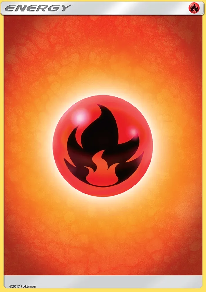 2017 Sun & Moon Fire Energy Common #165/149 Common card image