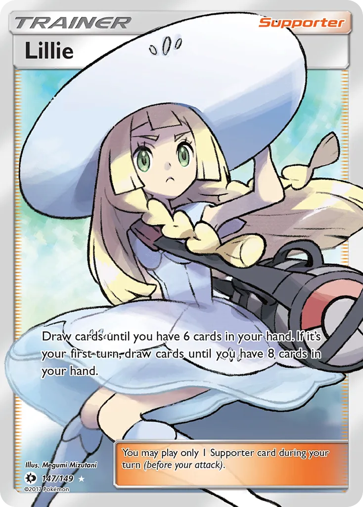 2017 Sun & Moon Lillie #147/149 Rare Ultra card image
