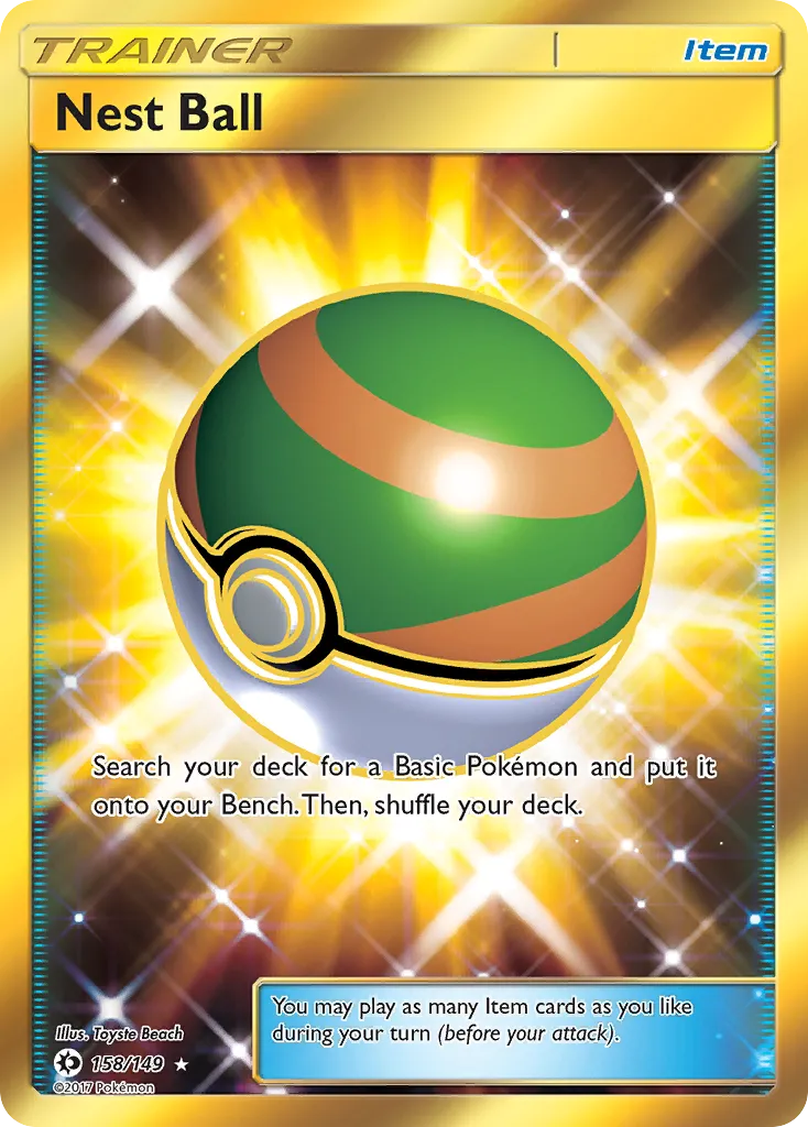2017 Sun & Moon Nest Ball #158/149 Rare Secret card image