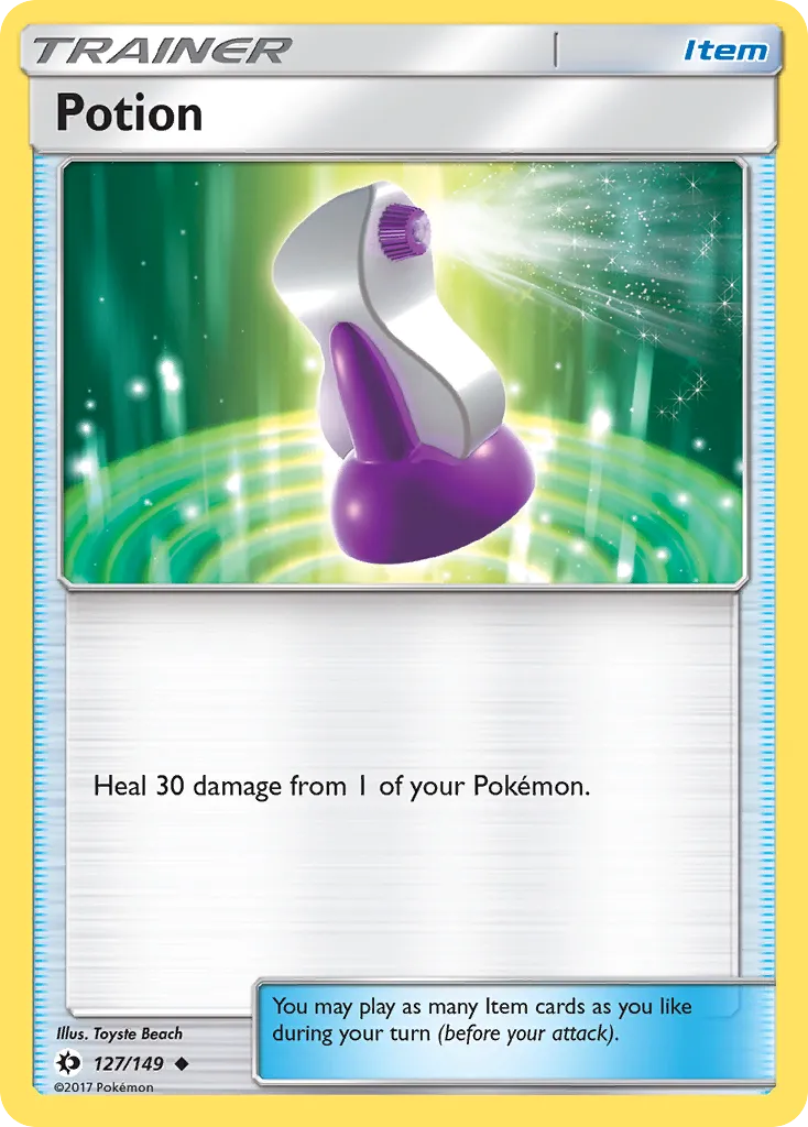 2017 Sun & Moon Potion Uncommon #127/149 Uncommon card image