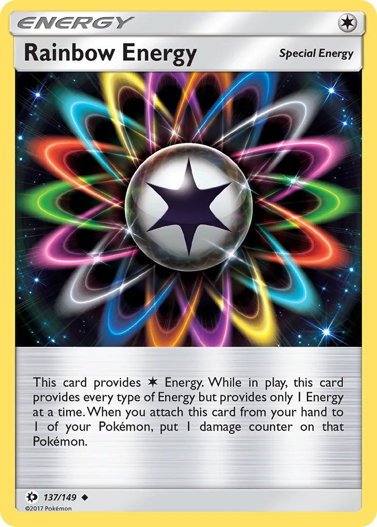 2017 Sun & Moon Rainbow Energy Uncommon #137/149 Uncommon card image