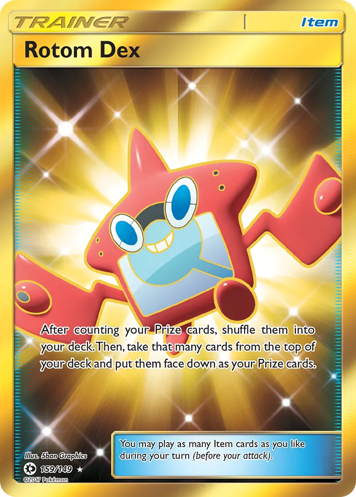 2017 Sun & Moon Rotom Dex #159/149 Rare Secret card image