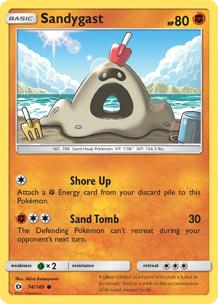 2017 Sun & Moon Sandygast Common #074/149 Common card image