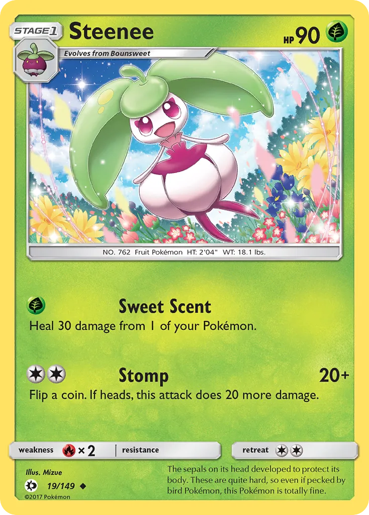 2017 Sun & Moon Steenee #019/149 Uncommon card image