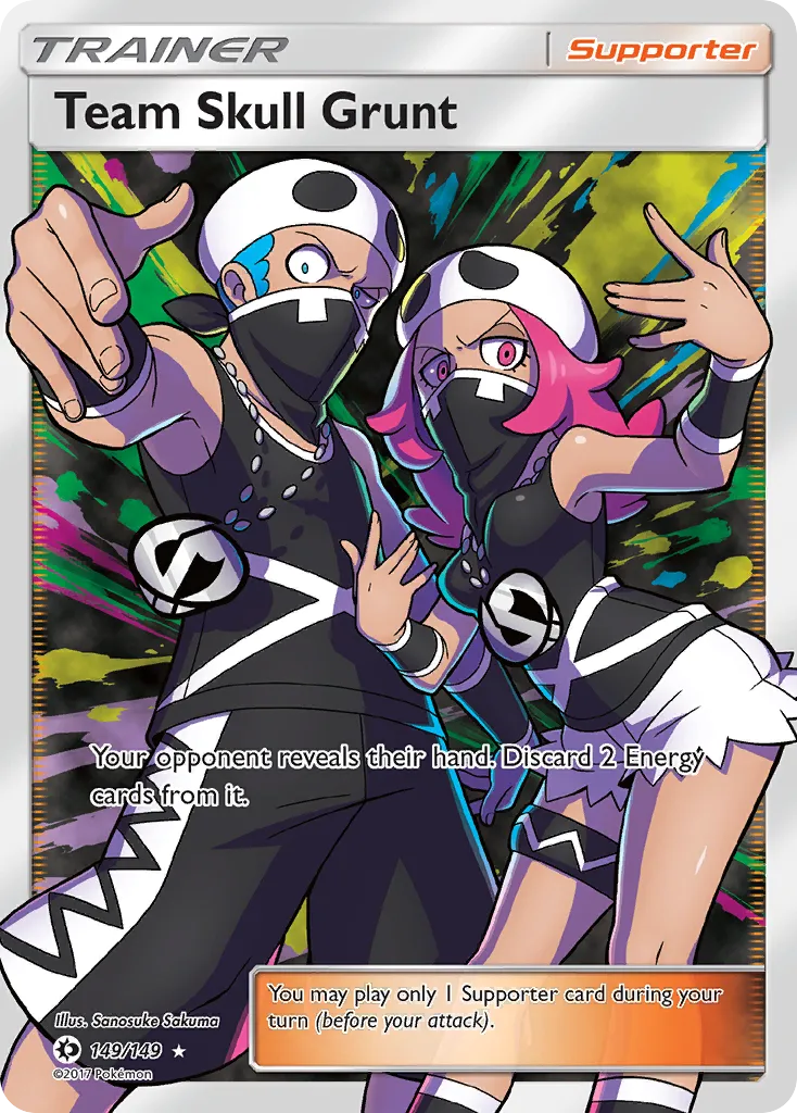 2017 Sun & Moon Team Skull Grunt #149/149 Rare Ultra card image