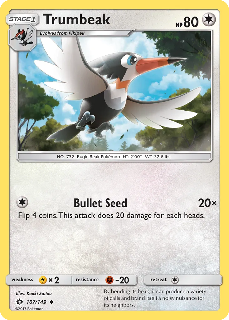 2017 Sun & Moon Trumbeak Uncommon #107/149 Uncommon card image