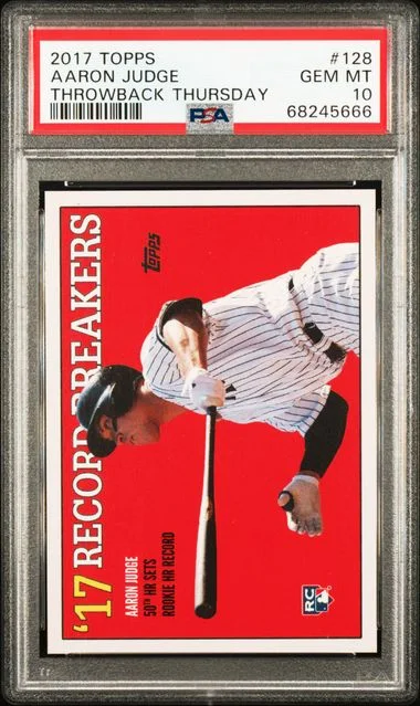 2017 Topps Aaron Judge Throwback Thursday #128 card image
