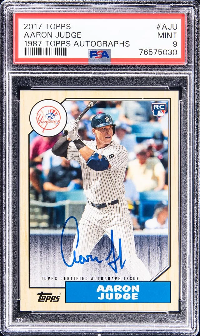 2017 Topps Aaron Judge 1987 Topps Autograph #1987A-AJU card image