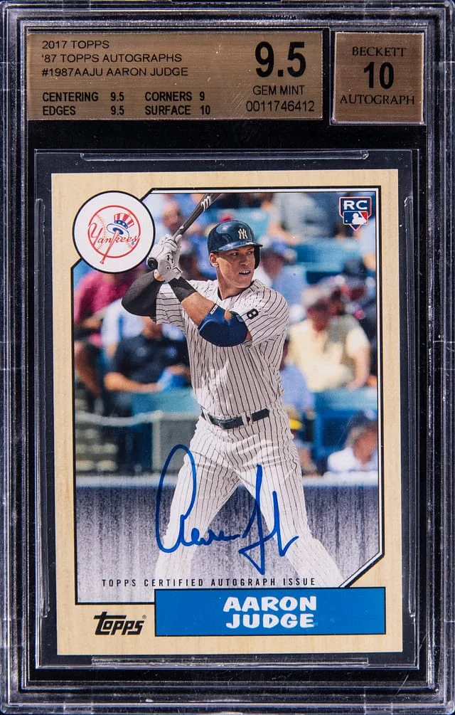 2017 Topps Aaron Judge 87 Topps Autographs #1987AAJU card image