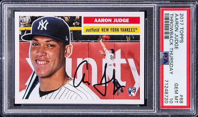 2017 Topps Aaron Judge Throwback Thursday #68 card image