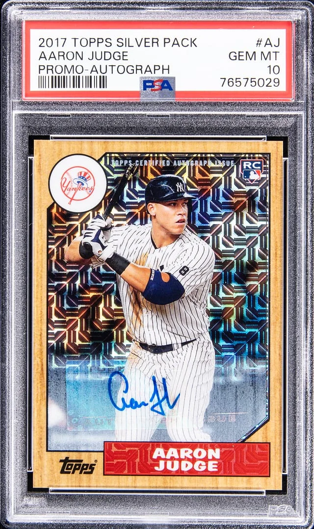2017 Topps Aaron Judge Silver Pack Promo Autograph #87A-AJ card image