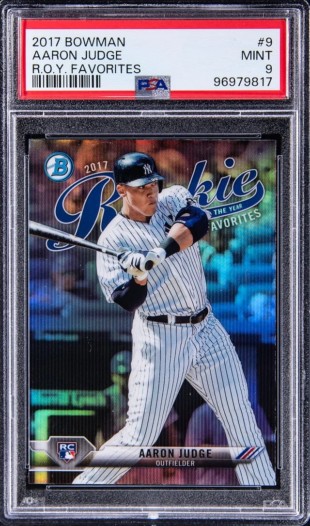 2017 Topps Aaron Judge Bowman Roy Favorites #9 card image