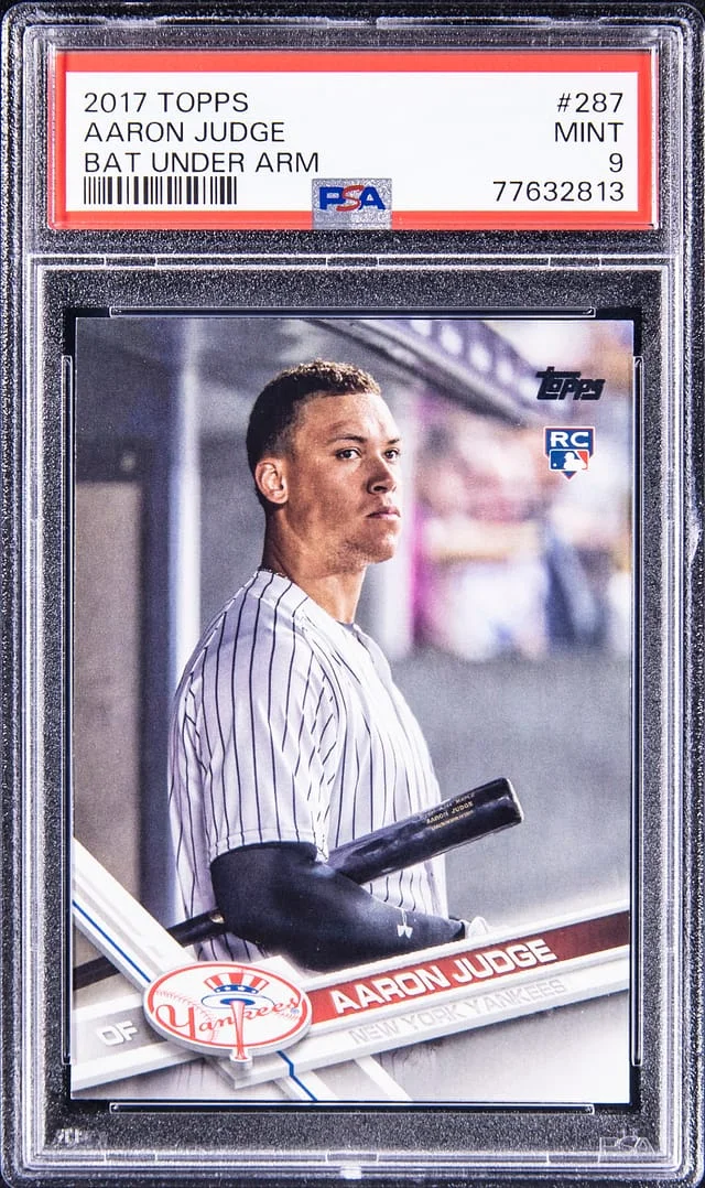 2017 Topps Aaron Judge, Bat Under Arm SSP #287 card image