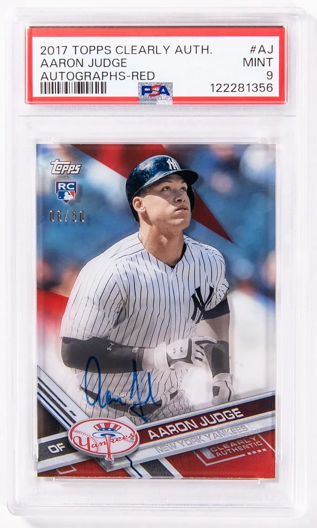 2017 Topps Aaron Judge Clearly Authentic Autographs Blue #CAAU-AJ card image