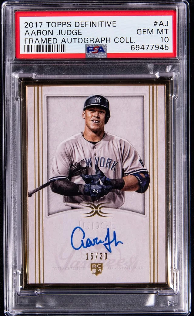 2017 Topps Aaron Judge Definitive Collection Framed Autograph Collection #DCFA-AJ card image