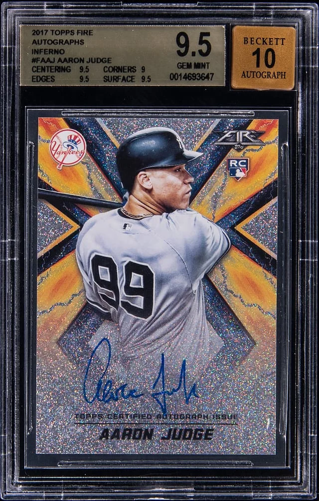 2017 Topps Aaron Judge Fire Autographs Inferno #FA-AJ card image