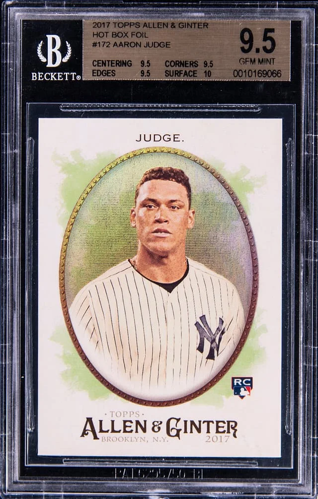 2017 Topps Allen & Ginter Aaron Judge Hot Box Foil #172 card image