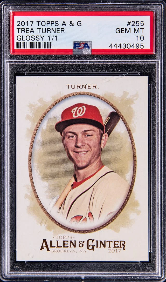 2017 Topps Allen & Ginter Trea Turner Glossy 1/1 #255 card image