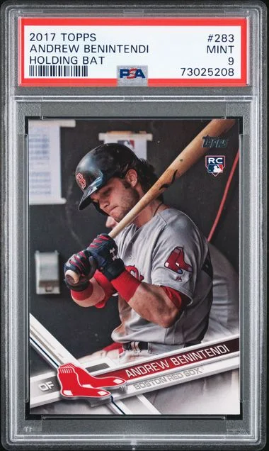 2017 Topps Andrew Benintendi, Holding Bat #283 card image