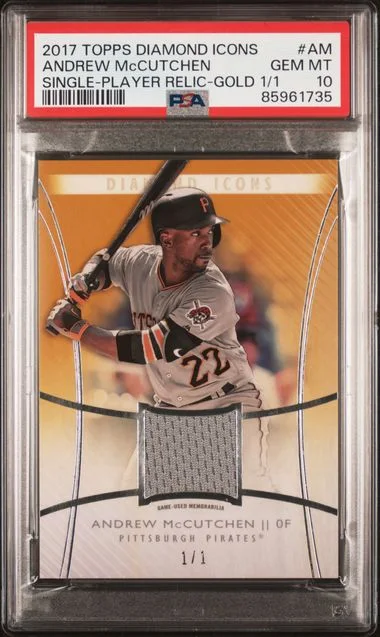 2017 Topps Andrew McCutchen Game-Used Diamond Icons Single-Player Relics Gold #AM card image