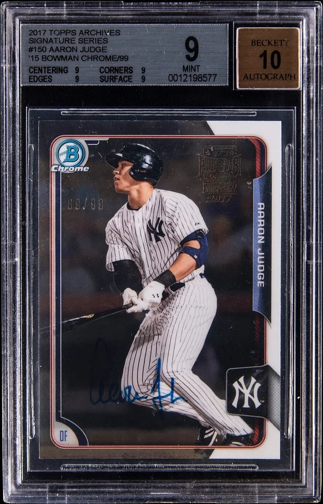 2017 Topps Archives Aaron Judge Signatures Series #150 card image