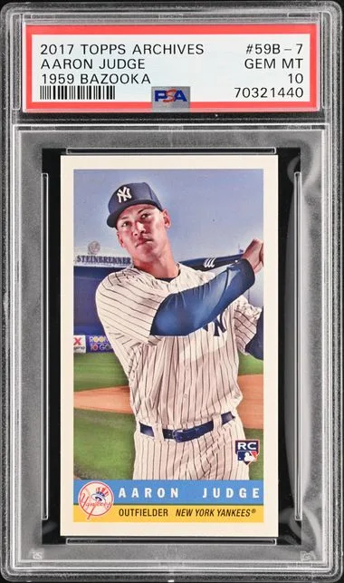 2017 Topps Archives Aaron Judge 1959 Bazooka #59B-7 card image